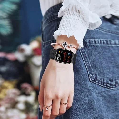Miniatura 7 de Correas de reloj de nailon elásticas trenzadas compatibles con Amazfit Active2/GTS/GTS 2/GTS 2 mini/GTS 2e/GTS 3/GTS 4/GTS 4 mini, correas de tela