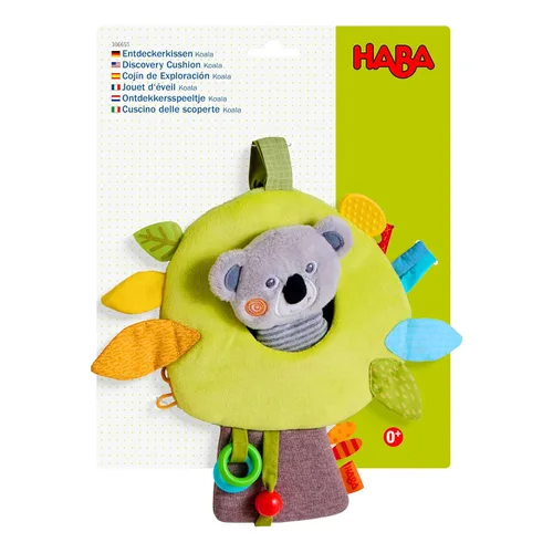 Miniatura 6 de HABA Koala - Juguete colgante para bebés, cochecito y asiento de automóvil, centro de actividades interactivo de felpa con sonajero, arrugado