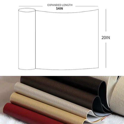 Miniatura 2 de Parche adhesivo de reparación de cuero, parche adhesivo de cuero de 20 x 54 pulgadas para sofás, asientos de automóvil, bolsos, chaquetas, parche