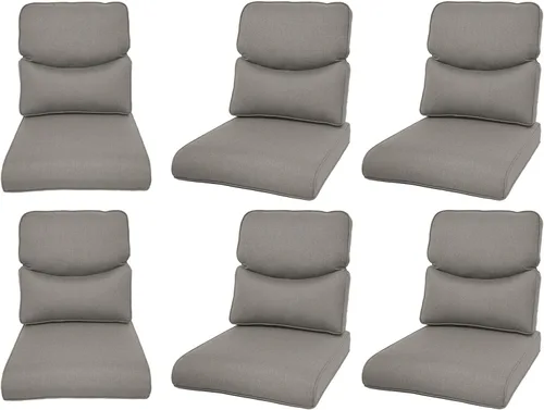 Miniatura 21 de Rilyson Cojines de patio para muebles de exterior, 22 x 24 pulgadas, respaldo alto y asiento profundo, cojín de exterior para sillas de patio, sofá