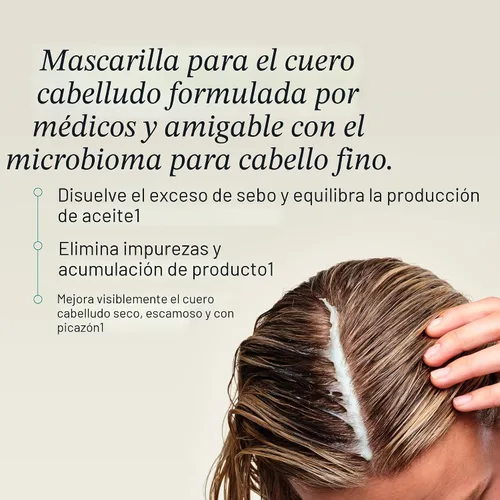 Miniatura 3 de Nutrafol Máscara Exfoliante para el Cuero Cabelludo, Elimina la Acumulación de Productos y el Aceite para un Cabello y Cuero Cabelludo Más