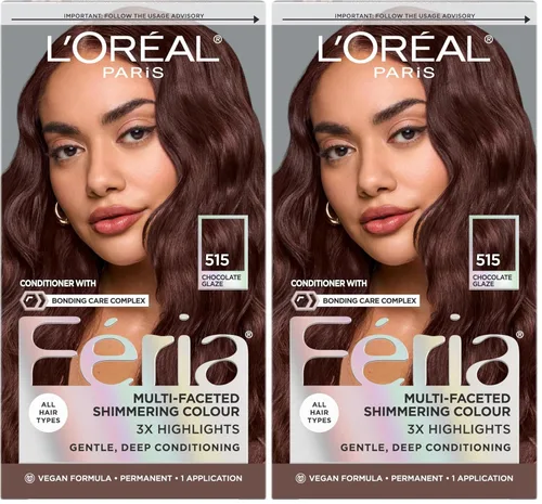 Miniatura 52 de L'Oreal Paris Feria - Tinte permanente multifacético y brillante, 60 Crystal Brown (castaño claro), paquete de 1 60 marrón claro