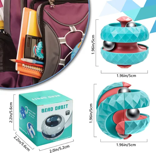 Miniatura 5 de Orbiit - Juguete de bola de rompecabezas Infinitycube, juguete giratorio, circuito infinito de cambio inverso, juegos de rompecabezas novedosos