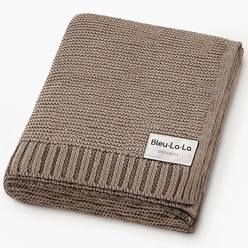 Miniatura 14 de Heritage Knit Manta Envolvente de Recepción de Algodón Orgánico para Niñas - Manta Envolvente Edredón de Punto de Algodón Orgánico de Lujo 100% 04