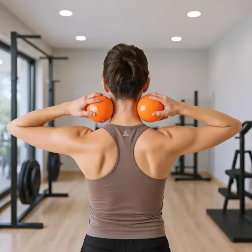 Miniatura 6 de Yoga Massage Ball Smooth Ball – 4 inches Adjustable Firmness Massage Roller Method Balls for Back, Neck & Floor Therapy – Gentle Deep Muscle Relief