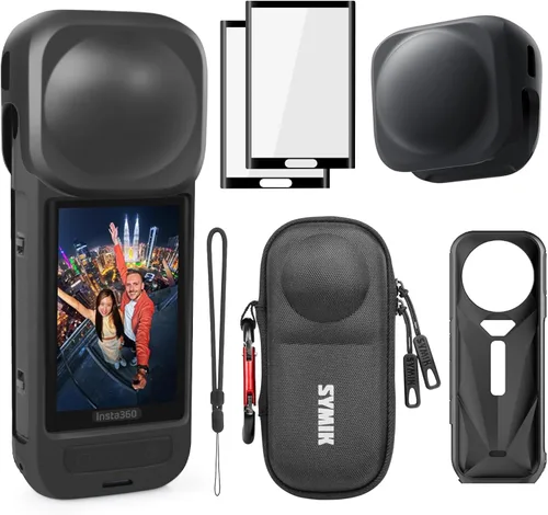 Miniatura 11 de SYMIK Estuche cápsula para Insta360 X5 / X4 Air (para la tapa de lente original), resistente al agua, a los golpes, bolsa de viaje portátil, estuche