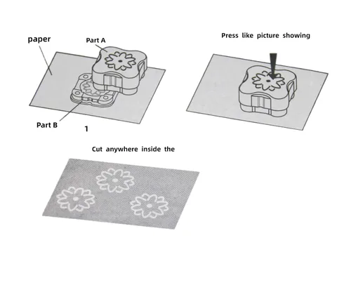 Miniatura 3 de Cady Craft Punch - Perforadora de papel sin restricciones, herramientas de éxito en cualquier lugar (flor L, n.º 1)