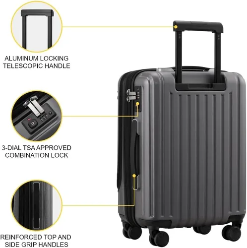 Miniatura 7 de LEVEL8 Grace Luggage, Gris, Casual y de negocios