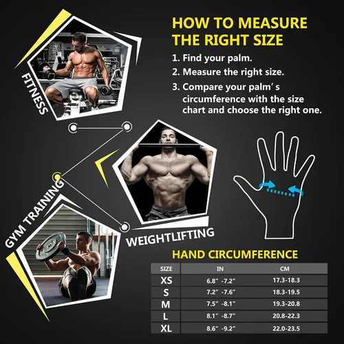 Miniatura 7 de ihuan - Guantes de entrenamiento con ventilación, unisex, protección completa de la palma de la mano; para levantamiento de pesas, entrenamiento