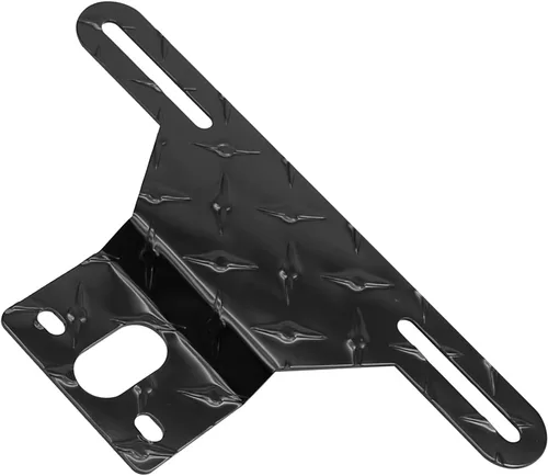 Miniatura 6 de Hoypeyfiy Soporte de luz para matrícula de remolque para camión, caravana, todoterreno, soporte de aluminio para matrícula (color negro, 1 unidad)