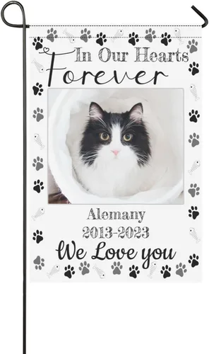 Miniatura 9 de Bandera Conmemorativa Personalizada - Banderas Conmemorativas de Jardín para Mascotas Perros en Memoria Amorosa con Foto Nombre Fecha para Bandera