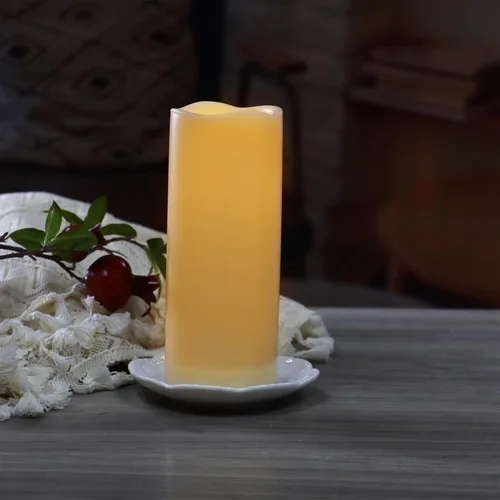 Miniatura 4 de Velas impermeables para exteriores, funcionan con pilas, 3 x 7 pulgadas, sin llama, con temporizador, luces LED eléctricas de plástico parpadeantes
