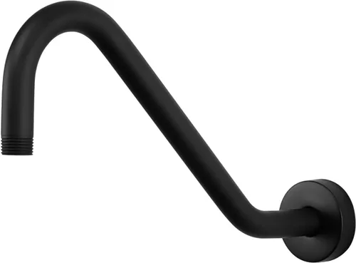 Miniatura 16 de NearMoon Brazo de extensión de ducha en forma de J, extensor de altura de cabezal de ducha de acero inoxidable con brida, diseño de tubo elevador