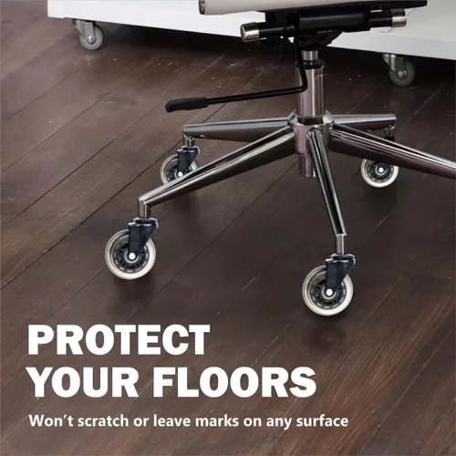 Miniatura 5 de POWERTEC Ruedas Rollerblade para sillas de oficina, ruedas de repuesto para silla de escritorio de oficina, videojuegos, suaves y seguras