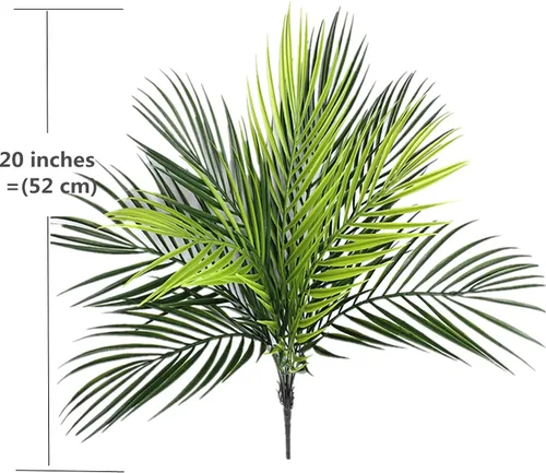 Miniatura 5 de CATTREE Plantas artificiales de palmeras tropicales, plantas de plástico, arbustos de helecho, árbol de coco, arbustos falsos para interiores