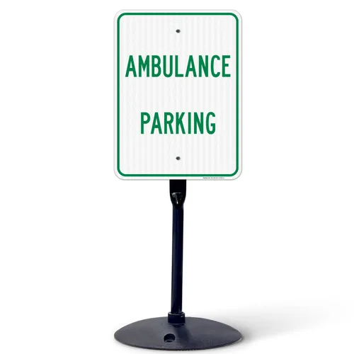 Miniatura 15 de Señal de estacionamiento de ambulancia, 10 x 14 pulgadas, aluminio 040 libre de óxido, resistente a la decoloración, fabricado en Estados Unidos