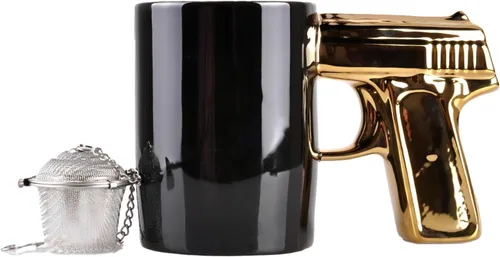 Miniatura 12 de UCEC Taza de café de cerámica inspirada en la pistola, regalo perfecto para hombres, idea de regalo única para el día del padre, taza de café