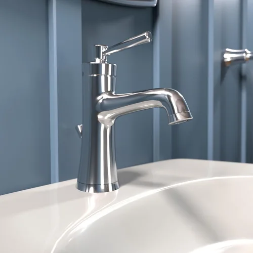 Miniatura 2 de hansgrohe 4771000 Joleena Grifo de un solo orificio de 1.2 GPM con drenaje emergente, 7.75 pulgadas de alto, cromado