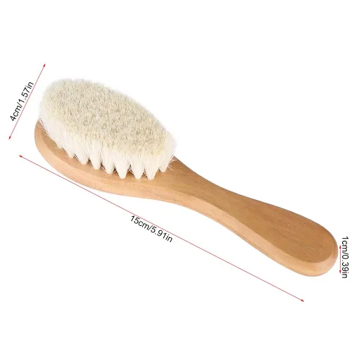 Miniatura 2 de Cepillo de pelo de bebé, peine de madera suave para el masaje de la cabeza del recién nacido y el aseo