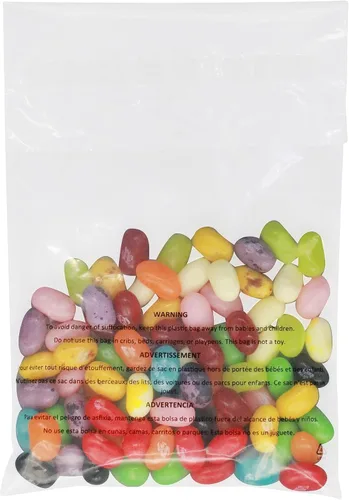 Miniatura 5 de Bolsas de polietileno transparente autosellantes de 6 x 9 pulgadas (500 unidades) con adhesivo permanente de advertencia de asfixia, cumple