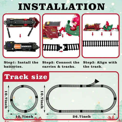 Miniatura 3 de Juego de trenes de Navidad Mini Trenes de Santa