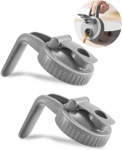 Miniatura 14 de Paquete de 2 tapas para frascos Mason de boca ancha en forma de V con asa, tapa con pico vertedor para frasco Mason con tapa abatible extendida, Rosa