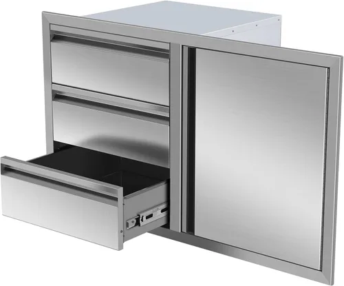 Miniatura 18 de Cajones de cocina para exteriores de 18 pulgadas de ancho x 24 pulgadas de alto x 23 pulgadas de profundidad, cajones de barbacoa de acceso