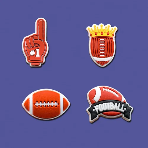 Miniatura 4 de Dijes deportivos para zapatos de cocodrilo, sandalias, pulseras, decoración, béisbol, sóftbol, fútbol, baloncesto, fútbol, natación, cocodrilo