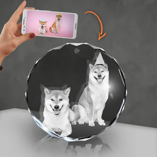 Miniatura 7 de Adorno de cristal 2D, grabado con láser 3D, imagen de regalo de cumpleaños memorable, personalizado con tu propia foto para hombres, mujeres, mamá