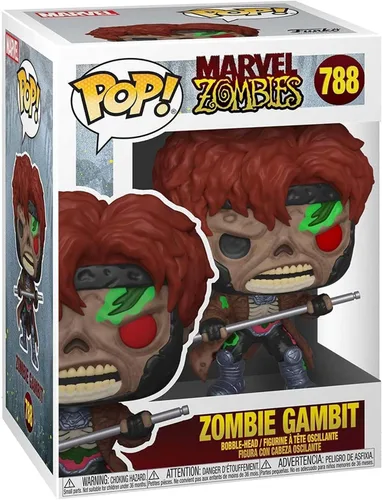 Miniatura 2 de Funko Pop! Marvel: Zombies - Gambit, 3.75 pulgadas, multicolor, modelo: 49941