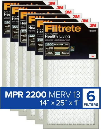 Miniatura 13 de Filtrete AC Furnace Air Filter, Elite Allergen, Bacteria & Virus Filter, Electrostatic Air Cleaning Filter