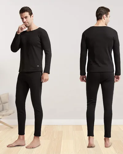 Miniatura 5 de Conjunto de ropa interior térmica térmica con calefacción USB, pantalones largos eléctricos de manga larga para hombre