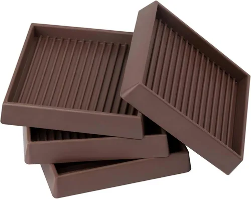 Almohadillas de Goma para Muebles, Copas de Ruedas para Muebles, Topes Antideslizantes para Cama, Protectores de Suelo con Agarre, Almohadillas