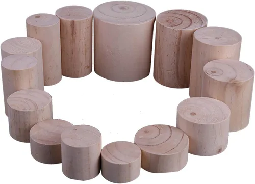 Miniatura 3 de Patas cilíndricas de madera maciza de pino para gabinete, patas de soporte para mesa de café, patas de sofá, patas de cama, 23 tamaños, para mesa
