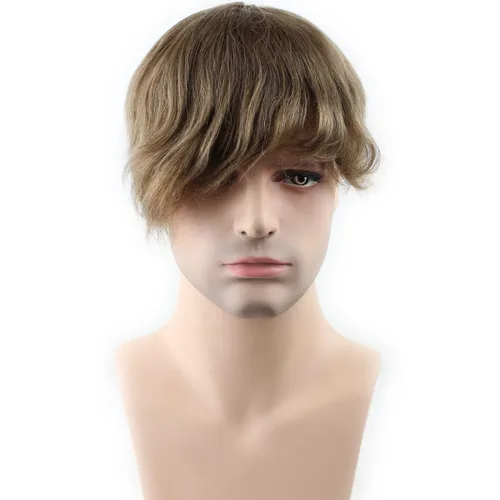 Miniatura 2 de Voloria Encaje francés de cabello humano real con piel fina PU para hombre Stock Toupee Hair Pieces #18