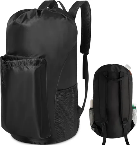 Miniatura 12 de Polecasa Bolsa de lavandería extra grande y resistente con asas duraderas y cierre de cordón, 28 x 36 pulgadas, bolsas de almacenamiento duraderas