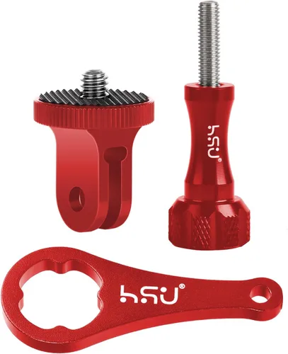 Miniatura 9 de HSU Adaptador de montaje de trípode de cámara de aluminio, soporte de cámara de 1/4 "- 20 con tornillo de aluminio, adaptador de trípode compatible