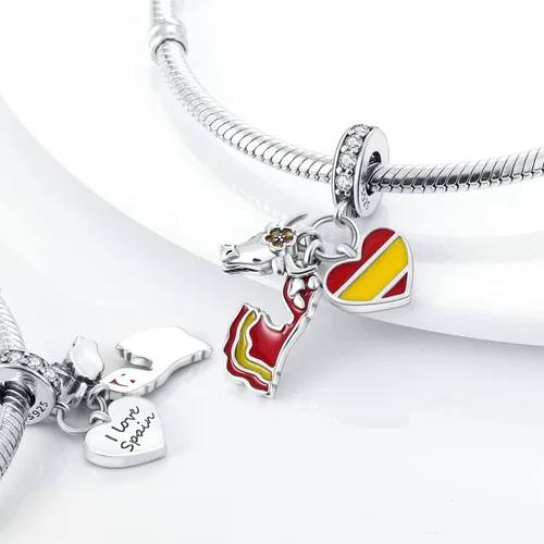 Miniatura 5 de Parmuz Dijes para pulseras de plata de ley 925 con diseño de mariposa para viajes de verano, cuentas de la suerte del océano, regalo de joyería