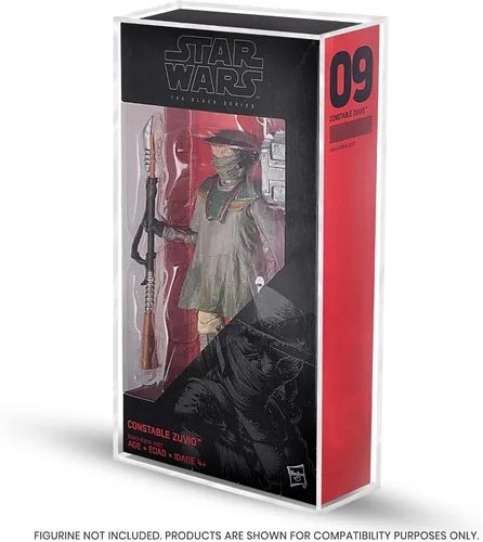 Miniatura 9 de EVORETRO Estuche de exhibición para figuras de acción de Hasbro Star Wars Black Series de 6 pulgadas - 2 paquetes - Acrílico transparente grueso