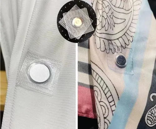 Miniatura 4 de XILEWHZF 30 pares de cierre magnético oculto para coser, cierre oculto invisible para coser en PVC para bolso, cierre magnético para bolso, cierre