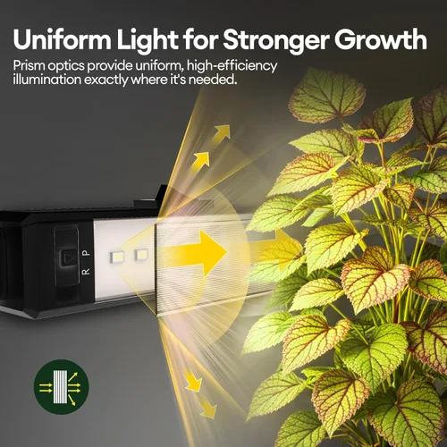 Miniatura 4 de Maygrove Luces de cultivo para plantas de interior, lámpara LED de crecimiento de espectro ajustable de 1 pie de 28 W (4 x 7 W), tira de luz de rojo