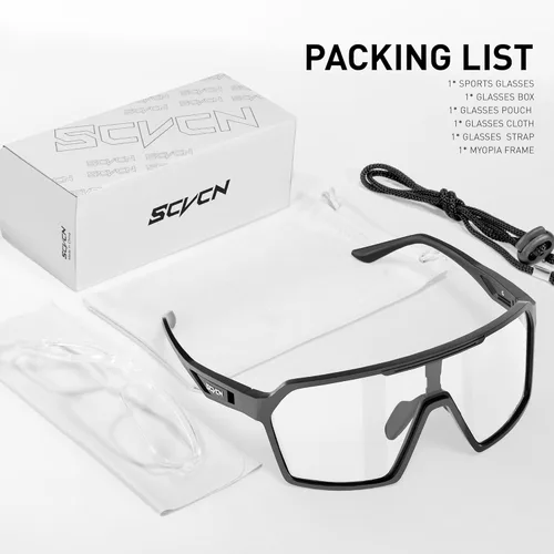 Miniatura 6 de SCVCN Photochromic Cycling Glasses Men Women Clear Mountain Bike Sunglasses Sports Baseball Riding MTB S327