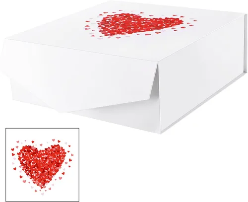 Miniatura 16 de Caja de regalo extragrande con tapas, de 17 x 14.5 x 5.5 pulgadas, caja de propuesta de padrino de boda negra con cierre magnético para todas