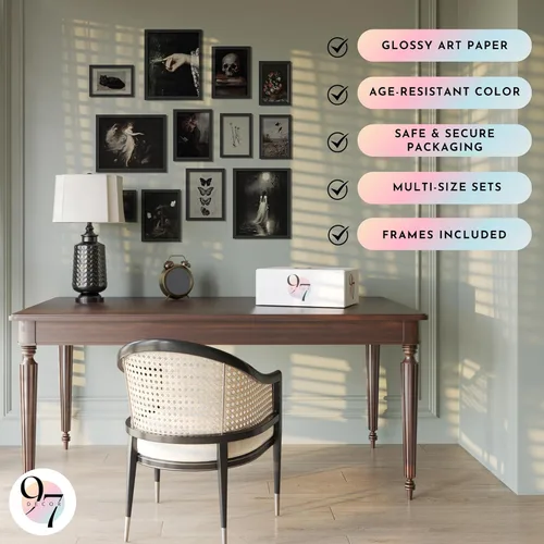 Miniatura 5 de 97 Decor Dark Academia Decor - Impresiones artísticas góticas victorianas para pared, imágenes estéticas oscuras, pósteres góticos espeluznantes