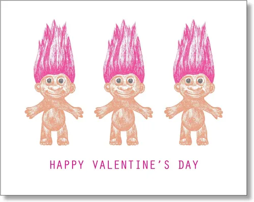 Miniatura 2 de Happy Valentine's Day TROLL DOLL Card