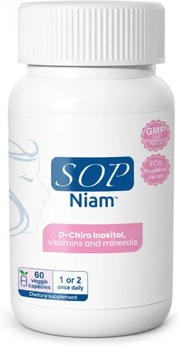 D-Chiro - Suplemento de inositol para mujer | con ácido fólico, vitamina B6, B12, D3 y biotina | Fórmula de bienestar diario | 60 cápsulas veganas