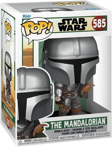 Miniatura 2 de POP Star Wars: Book of Boba Fett - The Mandalorian (Din Djarrin) con bolsa figura de vinilo Funko (paquete con funda protectora de caja compatible)