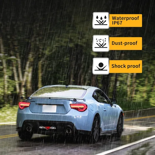 Miniatura 6 de VLAND Luces traseras LED compatibles con Scion Fr-s 2013-2016 Toyota86/Subuaru Brz 2013-2020 con secuencial ámbar, conjunto de lámpara trasera LED