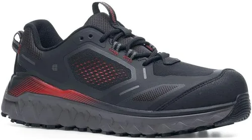 Miniatura 3 de Shoes for Crews Bridgetown - Zapatos de trabajo antideslizantes para hombre, resistentes al agua, puntera suave y nanocompuesta, color negro