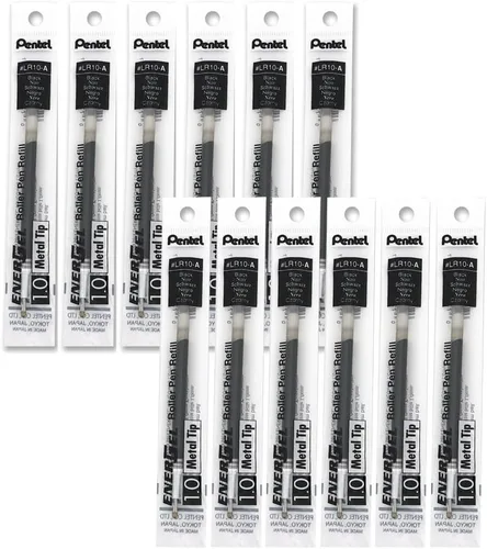 Pentel - Tinta de repuesto para bolígrafo de gel líquido EnerGel Negro